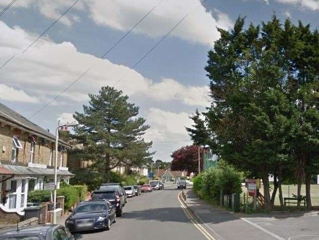 The incident took place in Belmont Road, Whitstable. Picture: Google