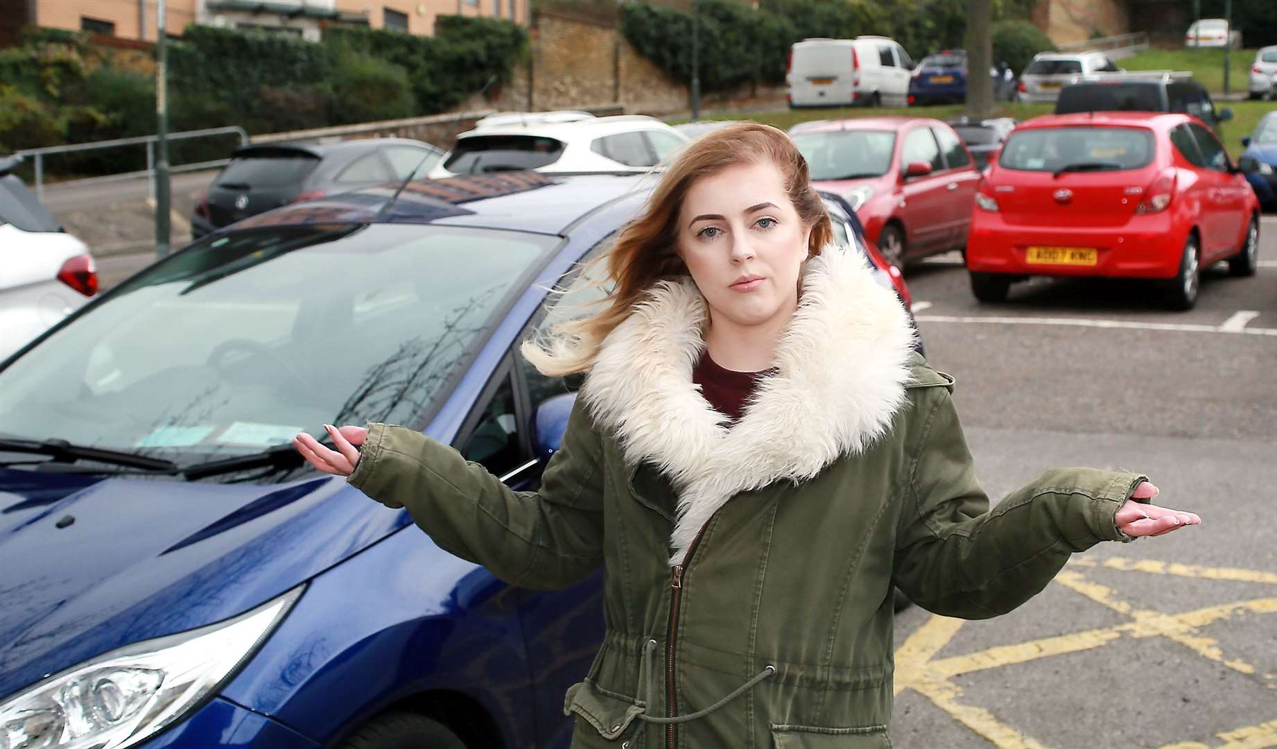 Celine Dior from Chatham is fed up with her parking nightmare. Picture: Phil Lee (23953660)