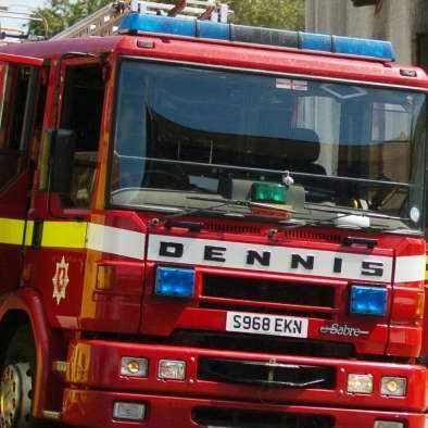 Kent Fire and Rescue Services attended. Stock image