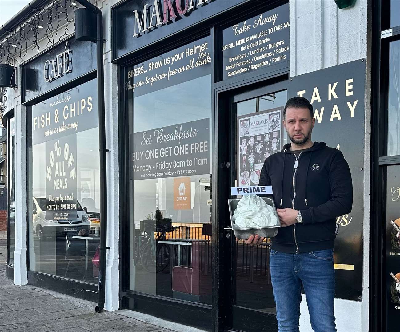 Hassan Hassan hopes his Prime-flavoured gelato will be one of his Herne Bay café chain's most popular ice creams this summer. Picture: Hassan Hassan