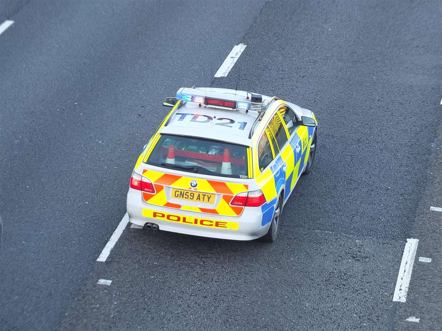 A car and lorry are reported to have been in a crash. Stock image