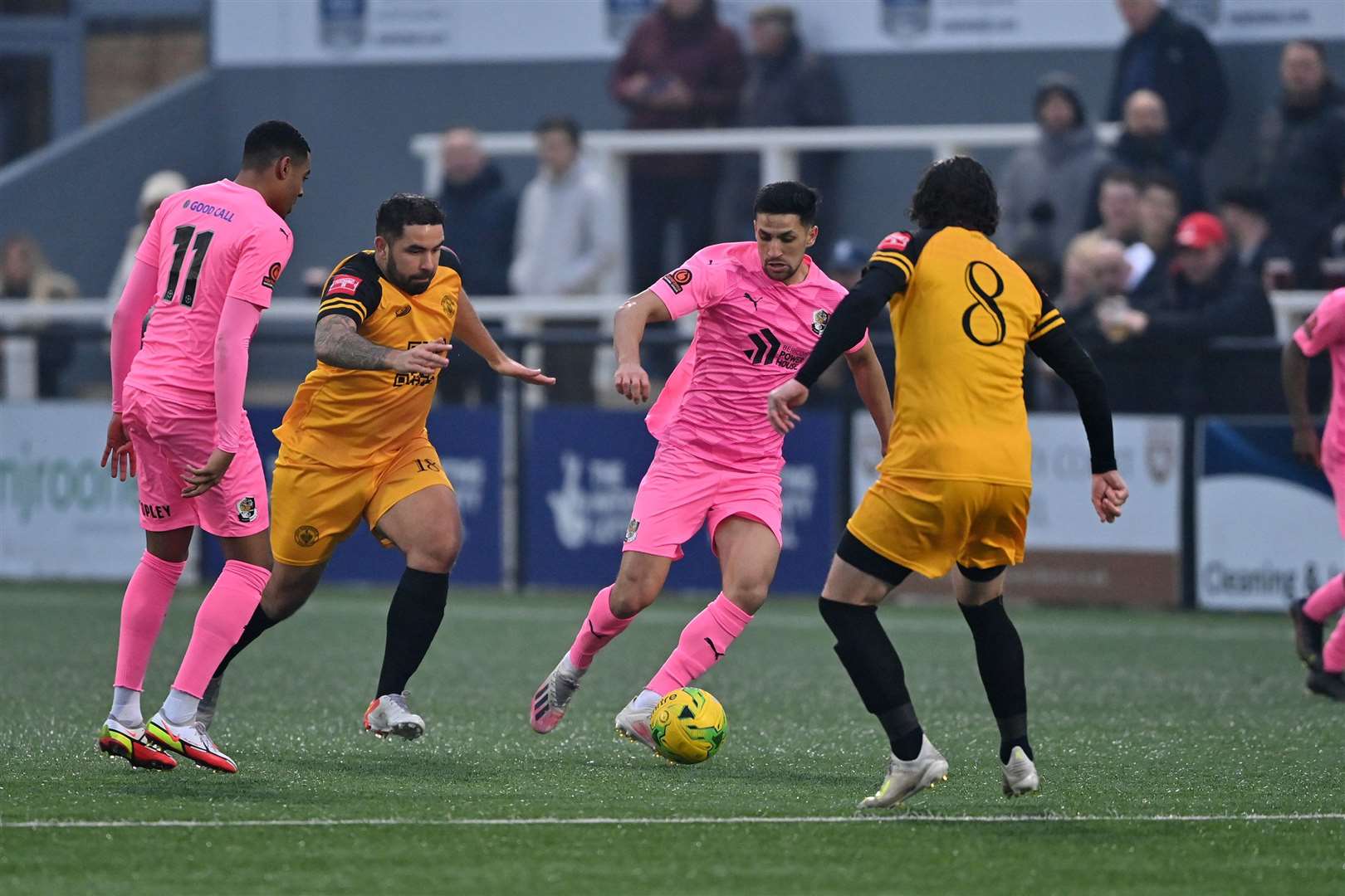 Noor Husin on the ball for Dartford at Cray Wanderers. Picture: Keith Gillard