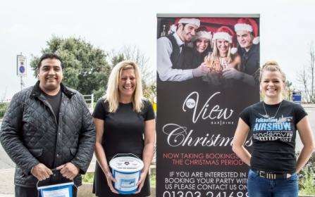 Steven Bains and Pauline Caulfield of The View with Maddison Broom of Folkestone Airshow