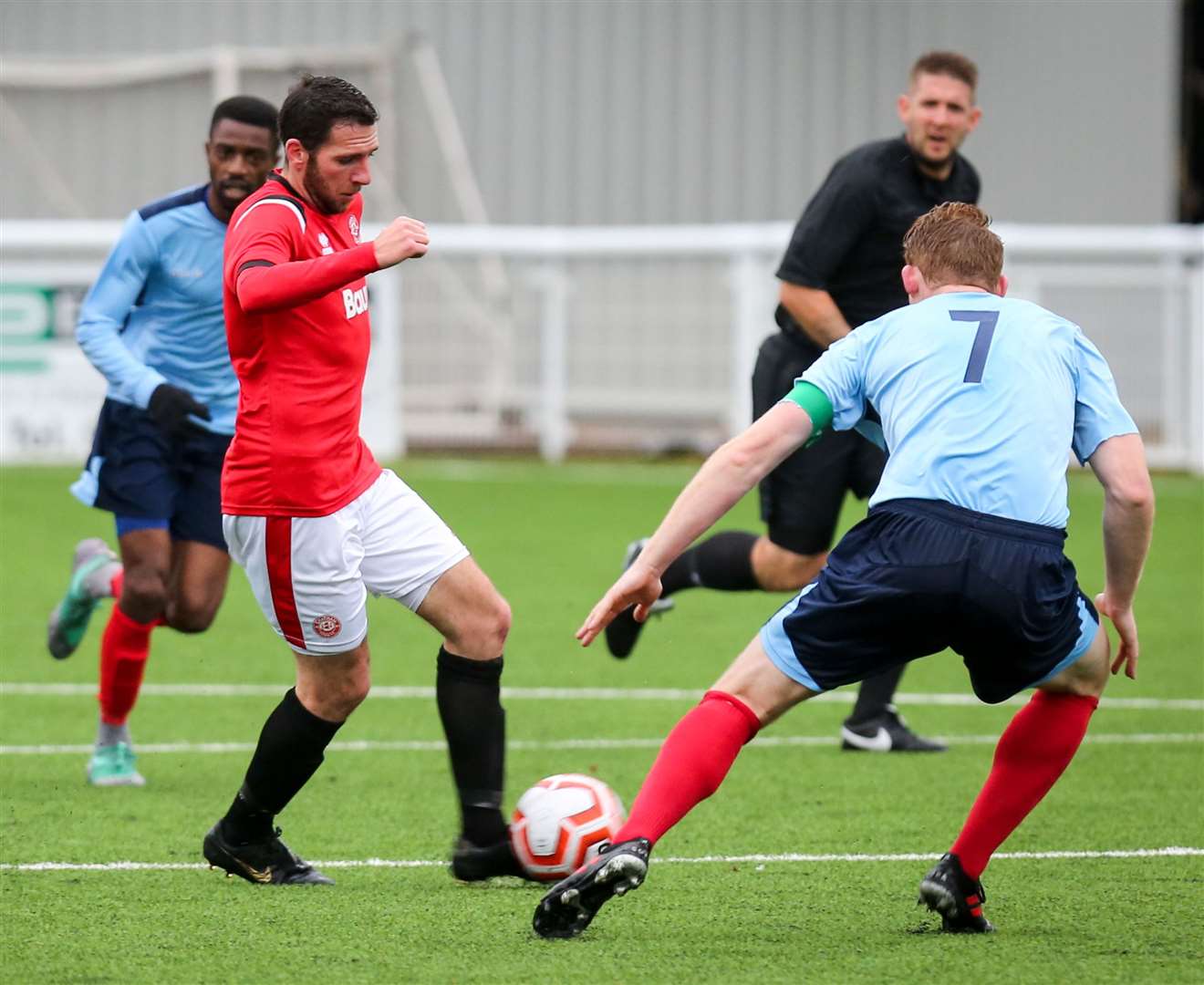 Ian Draycott scored twice on his Chatham debut after joining on loan from Folkestone Picture: Matthew Walker