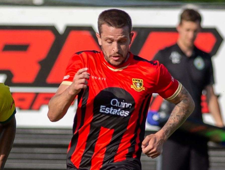 Sittingbourne midfielder Luke Woodward, right. Picture: Ian Scammell/Isobel Scammell