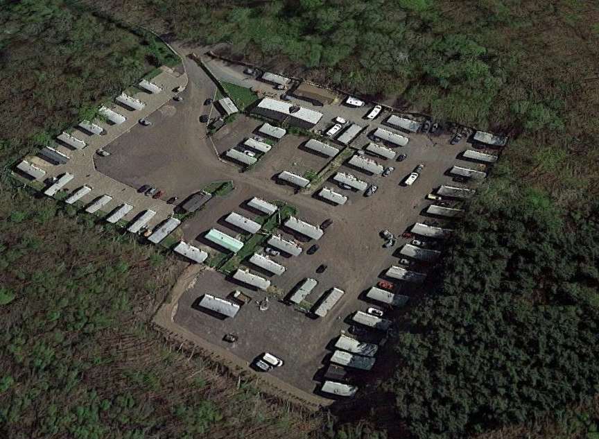 An aerial shot of the site