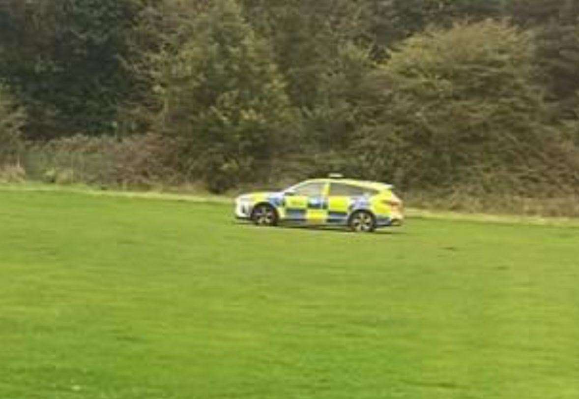 Police were spotted at Victoria Park in Ashford last night