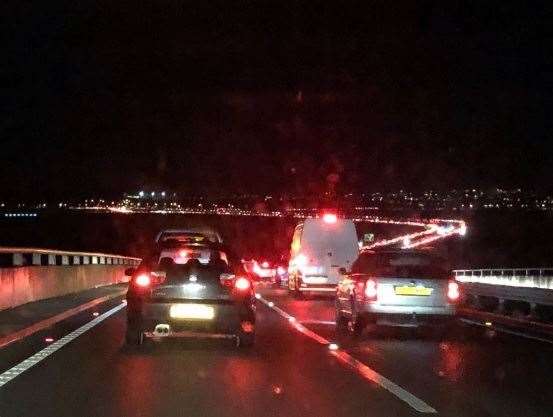 Queues have previously stretched to the top of the Sheppey Crossing when the Lower Road is closed. Stock picture