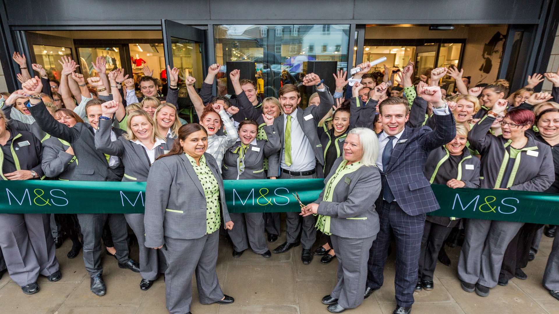 The ribbon cutting at the new M&S store in Sevenoaks