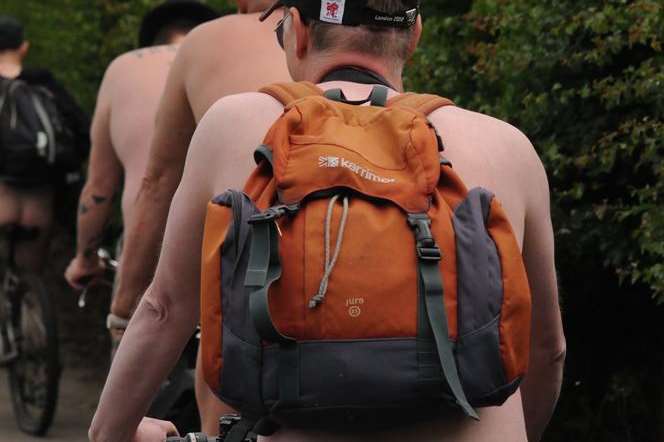 A naked bike ride in Canterbury to raise awareness of the planet's dependency on oil