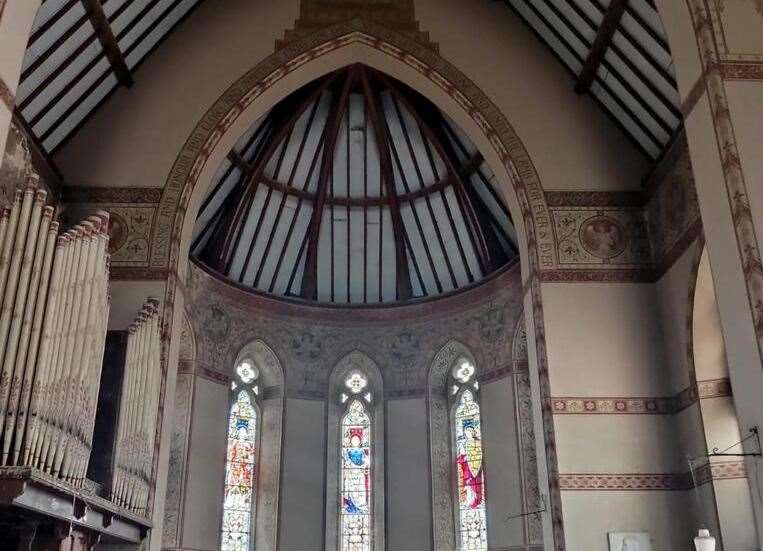 Inside the chapel at the Royal Seabathing Hospital in Margate. Picture: Rightmove