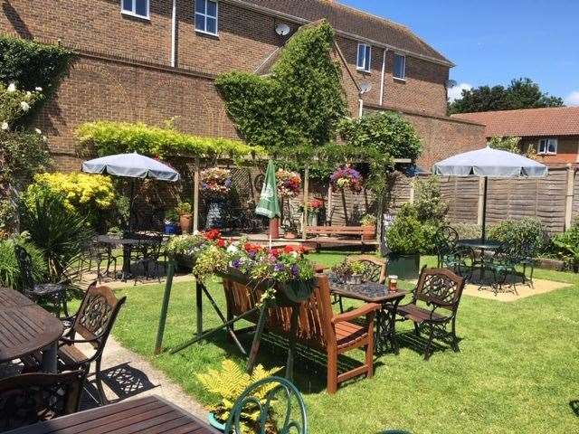 The award-winning garden at The Ship Inn at Ospringe