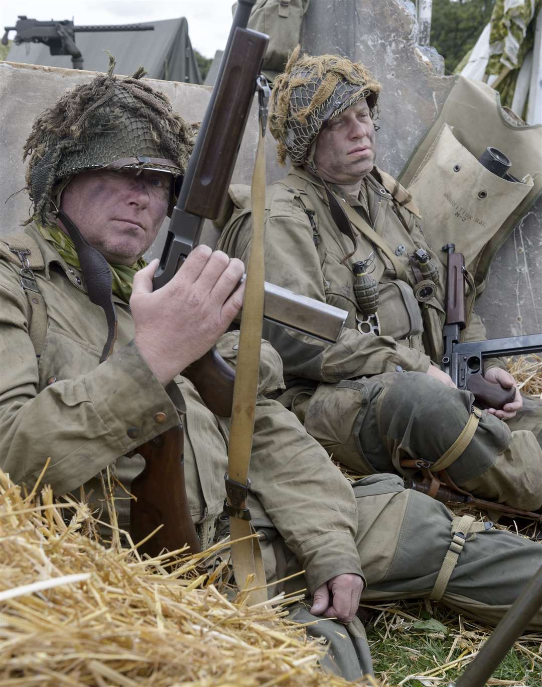 Brian Smith and Richard Dowling from the Screaming Eagles Living History Group