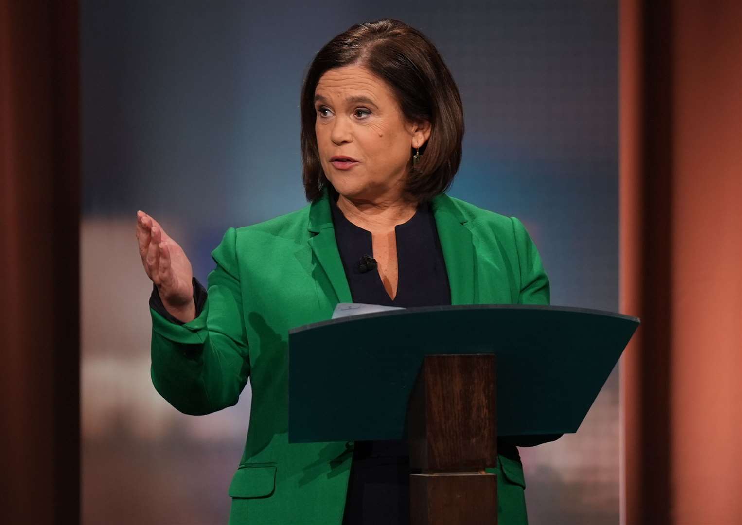 Mary Lou McDonald during the debate (Niall Carson/PA)