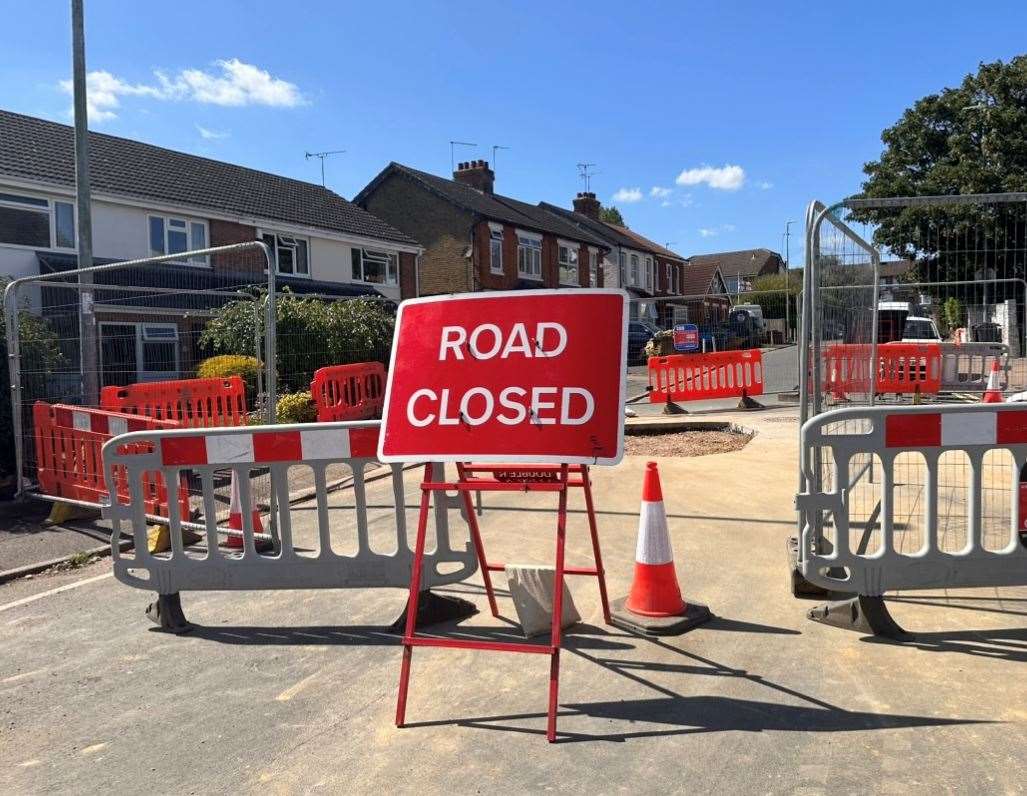 The upper part of Hackney Road remains closed off