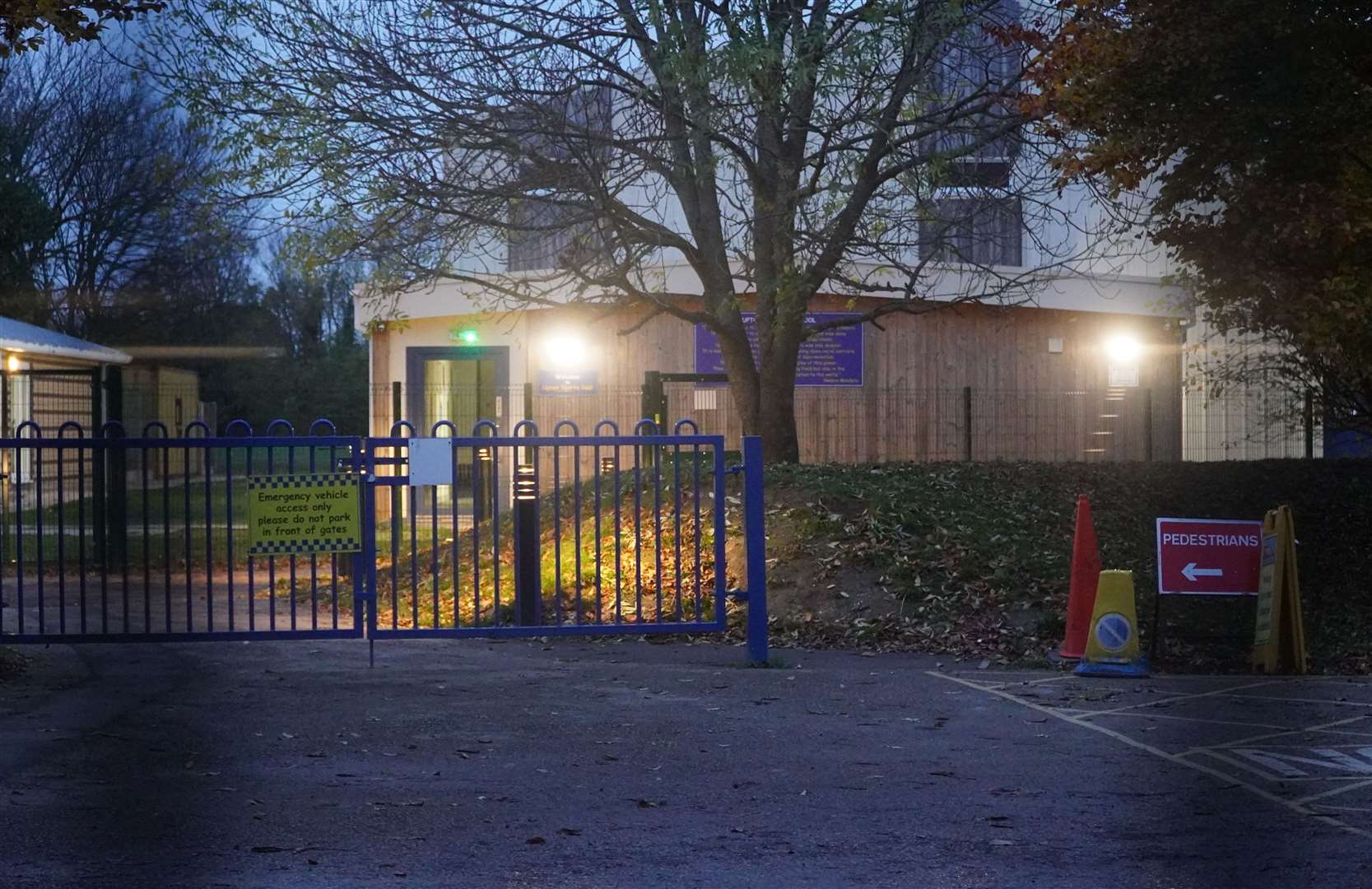 Upton Junior School says that installing motion sensors would make the lights "a nuisance to all"