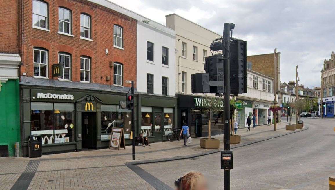 There was a large police presence outside a McDonald's in Bromley last night. Picture: Google Maps