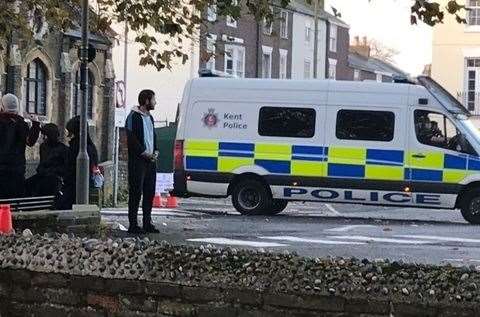 Suspected asylum seekers were spotted on Deal High Street this morning