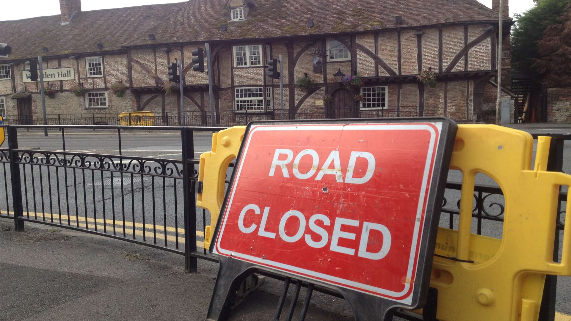 The scene of the collision, on London Road