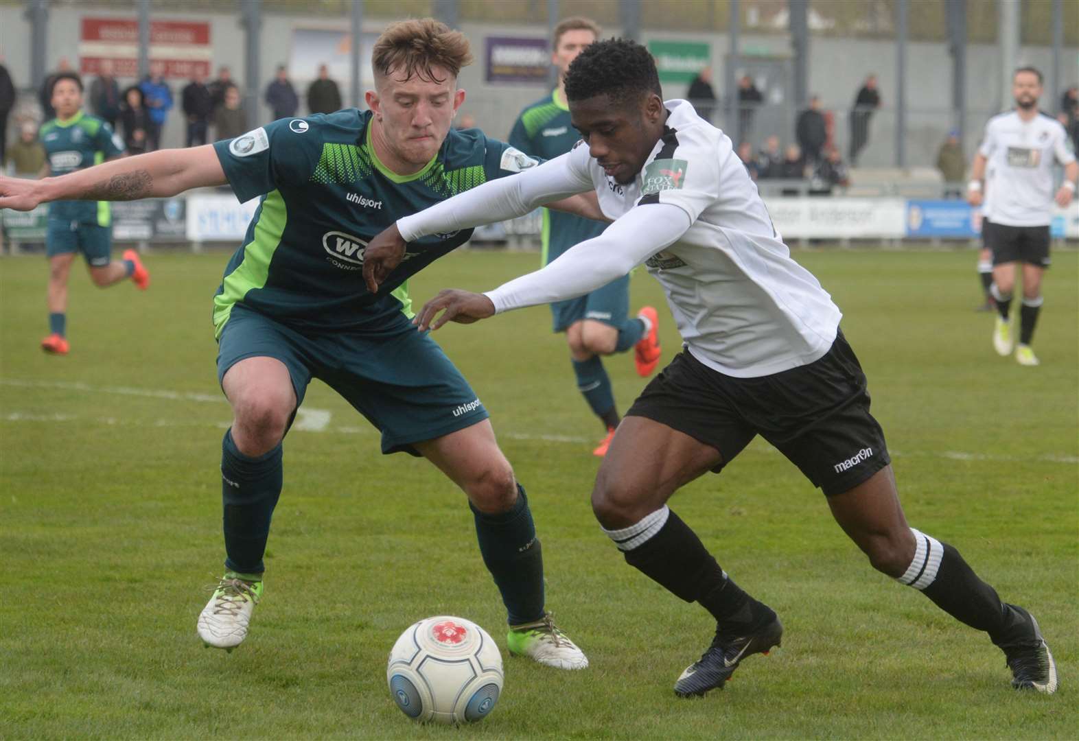 Dartford's Darren McQueen takes on the Chippenham defence on Saturday. Picture: Chris Davey