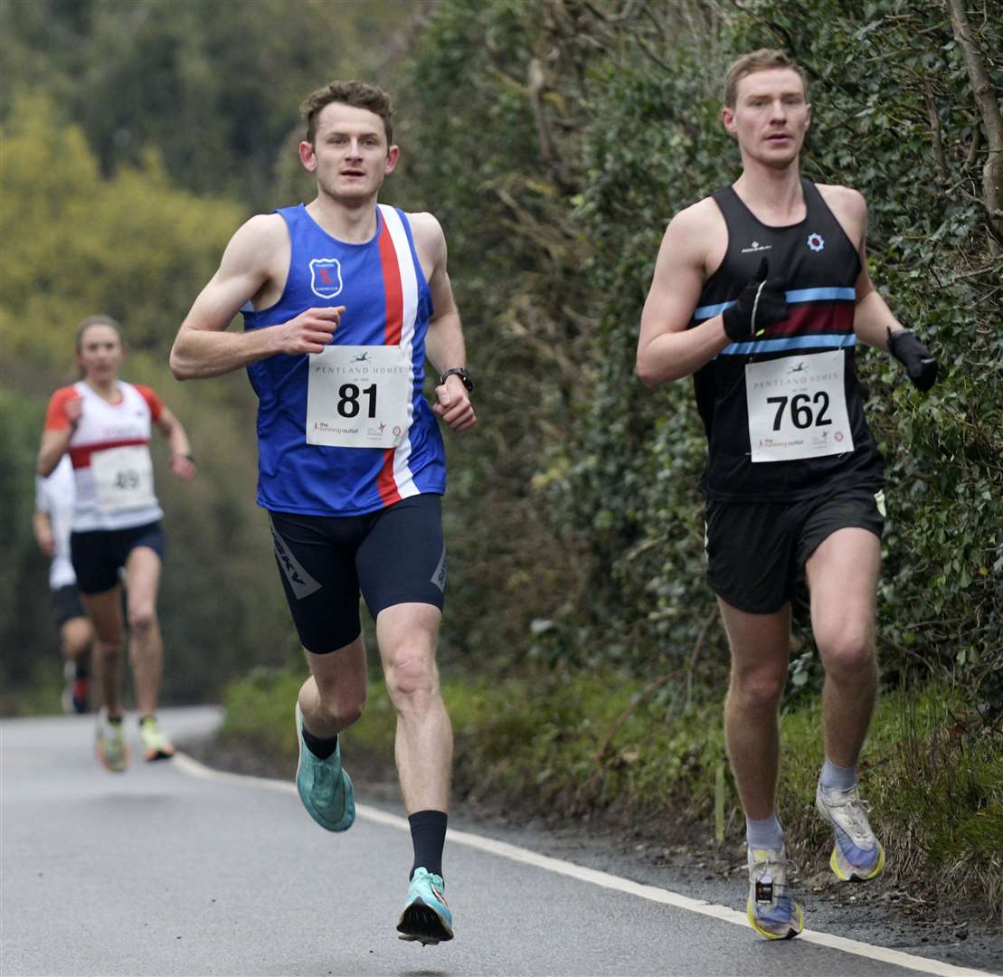 Folkestone Running Club's Tom Bean (No.81) and Graeme Lugar of Blackheath & Bromley Harriers. Picture: Barry Goodwin (62013939)