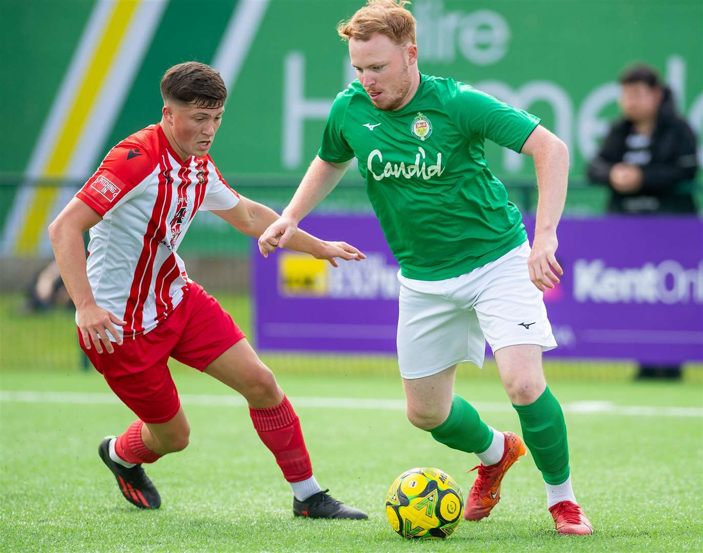 Ashford in pre-season action against Folkestone last weekend. Picture: Ian Scammell