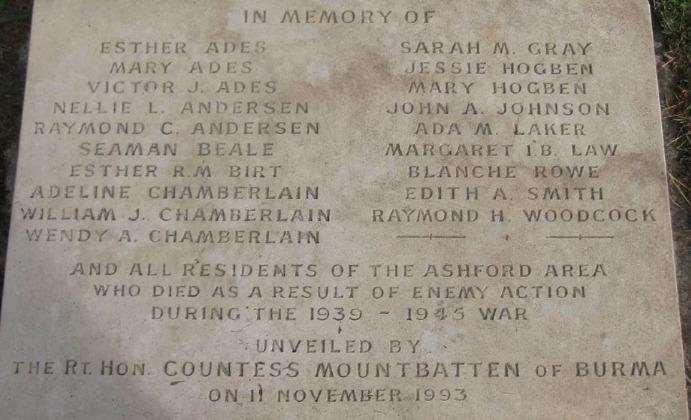 A plaque in Bybrook cemetery