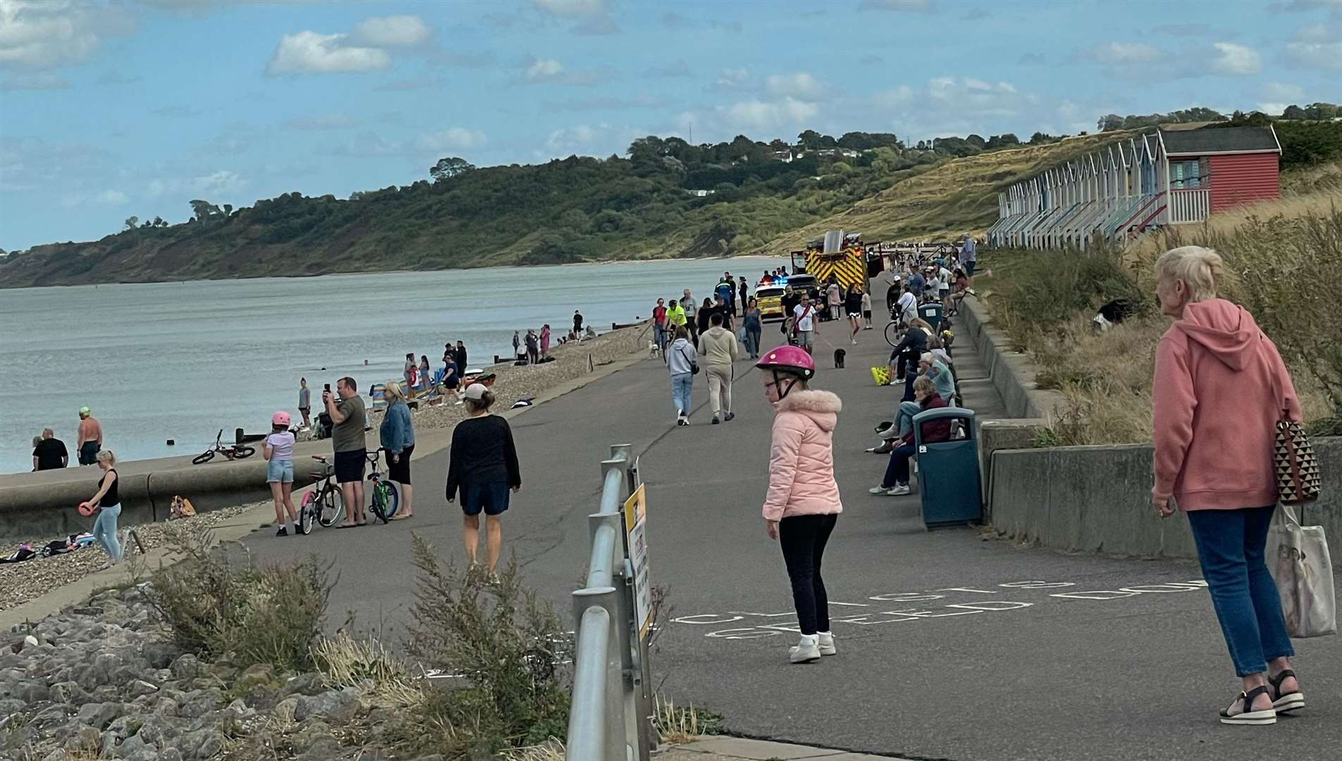 The emergency services on The Leas at Minster. Picture: Taylor Garrod