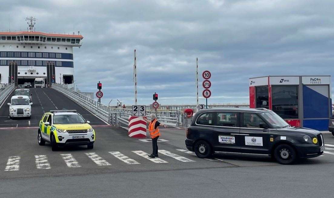 The convoy heads out from London to Dover and can reach five miles long. Picture: P&O Ferries