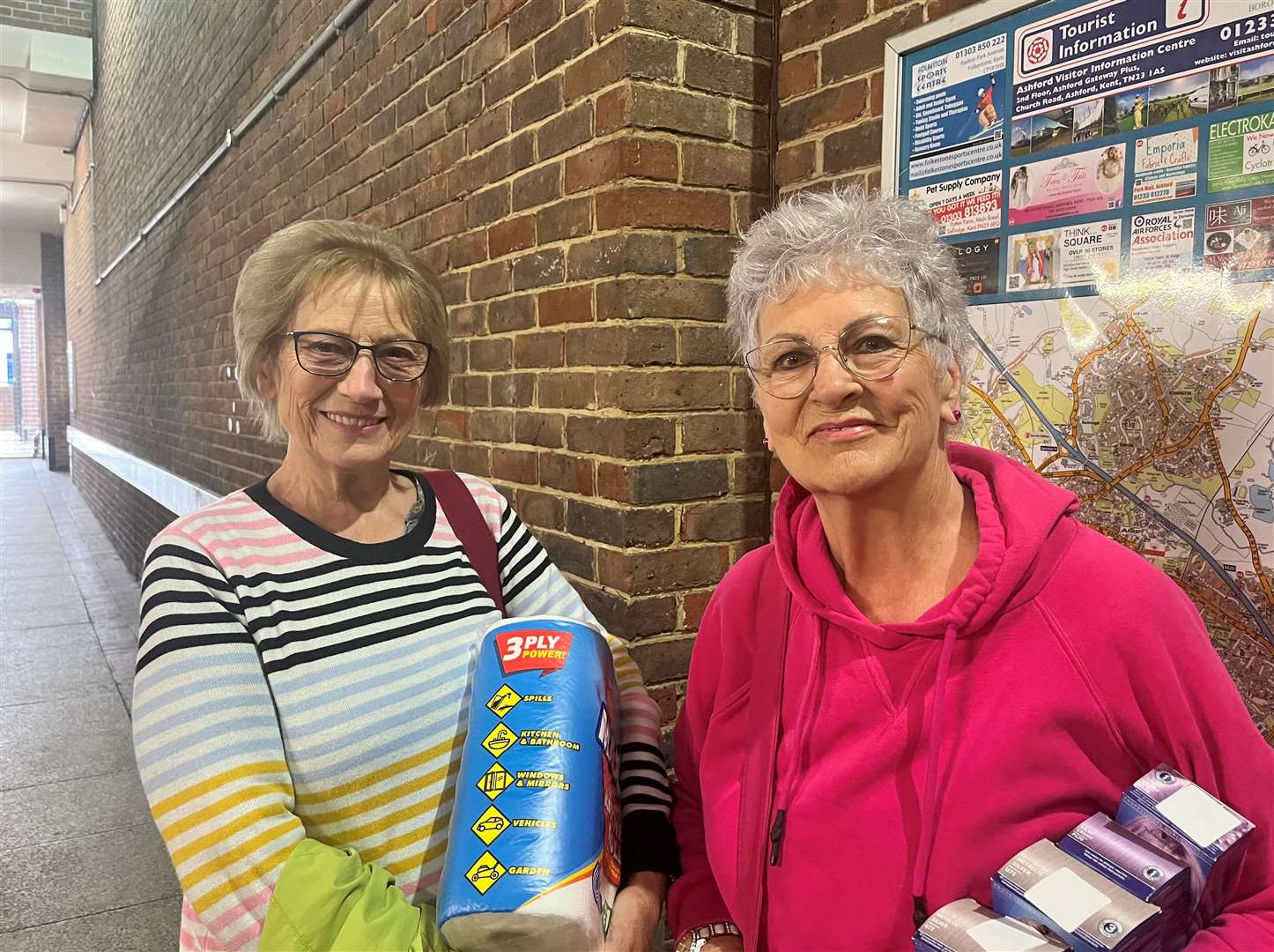 Rosemary Braid (left) and Sue Smith from Folkestone say it is a shame Wilko stores across the county could close