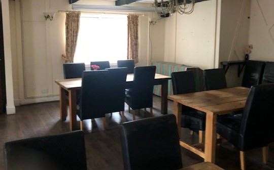 The dining area of the Railway Inn, Sole Street