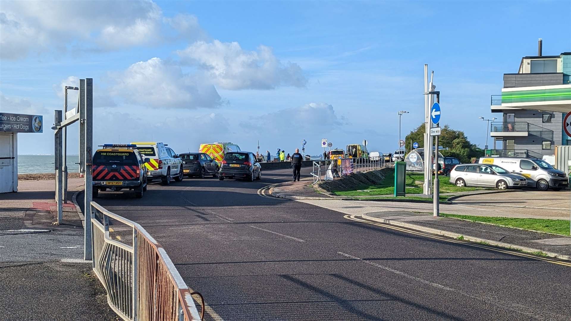 Police have confirmed that a woman in her 90s was found dead on Seabrook, Hythe, this morning