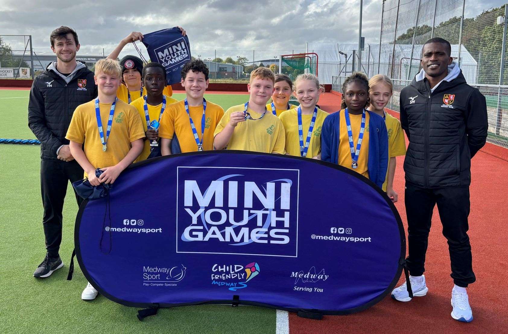 The Medway Mini Youth Games Hockey Champions Series was held at Holcombe Hockey Club, with St Mary's Island in second place