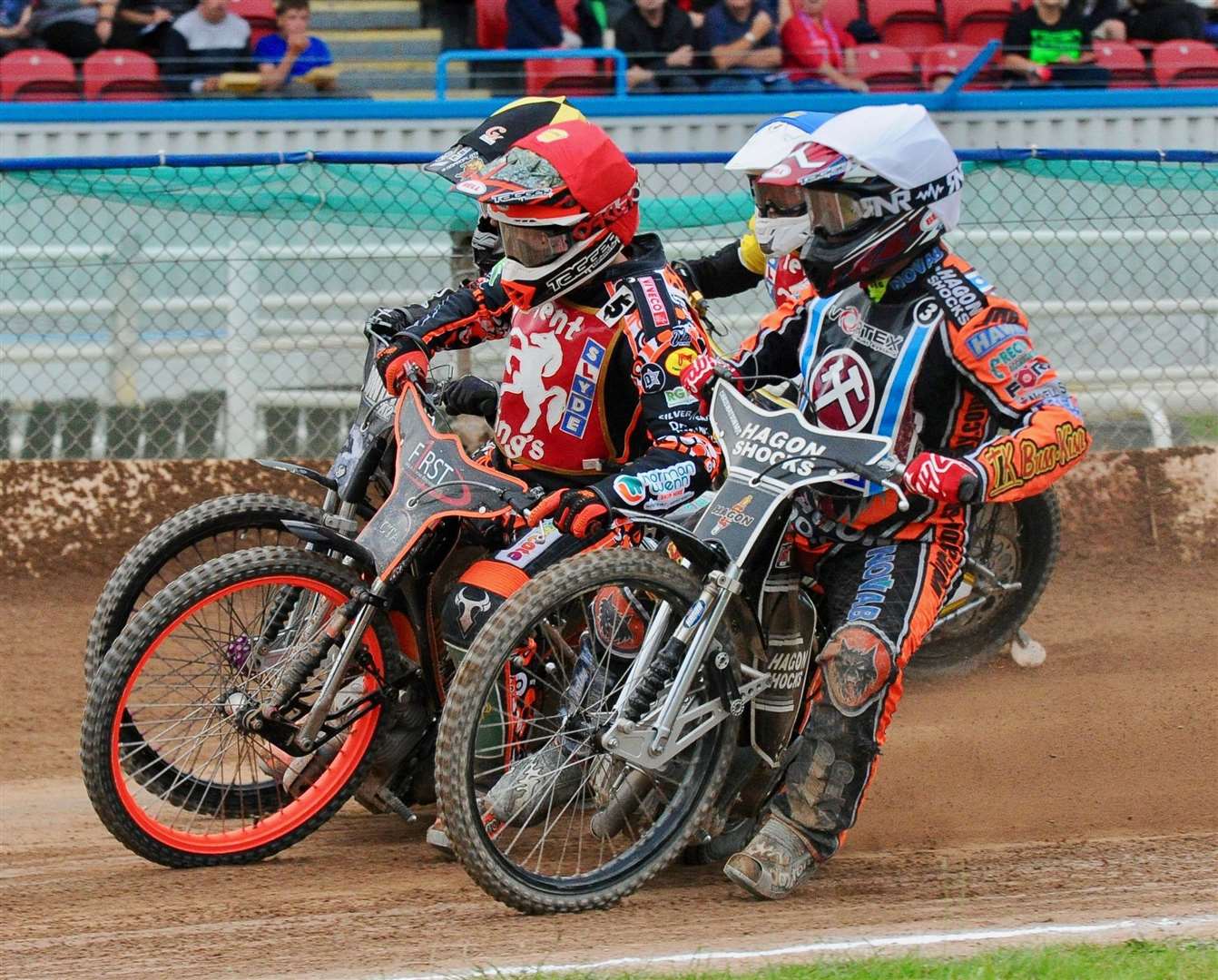 Paul Hurry, right, pictured in action for Lakeside Hammers during a meeting at Central Park Picture: Elizabeth Leslie