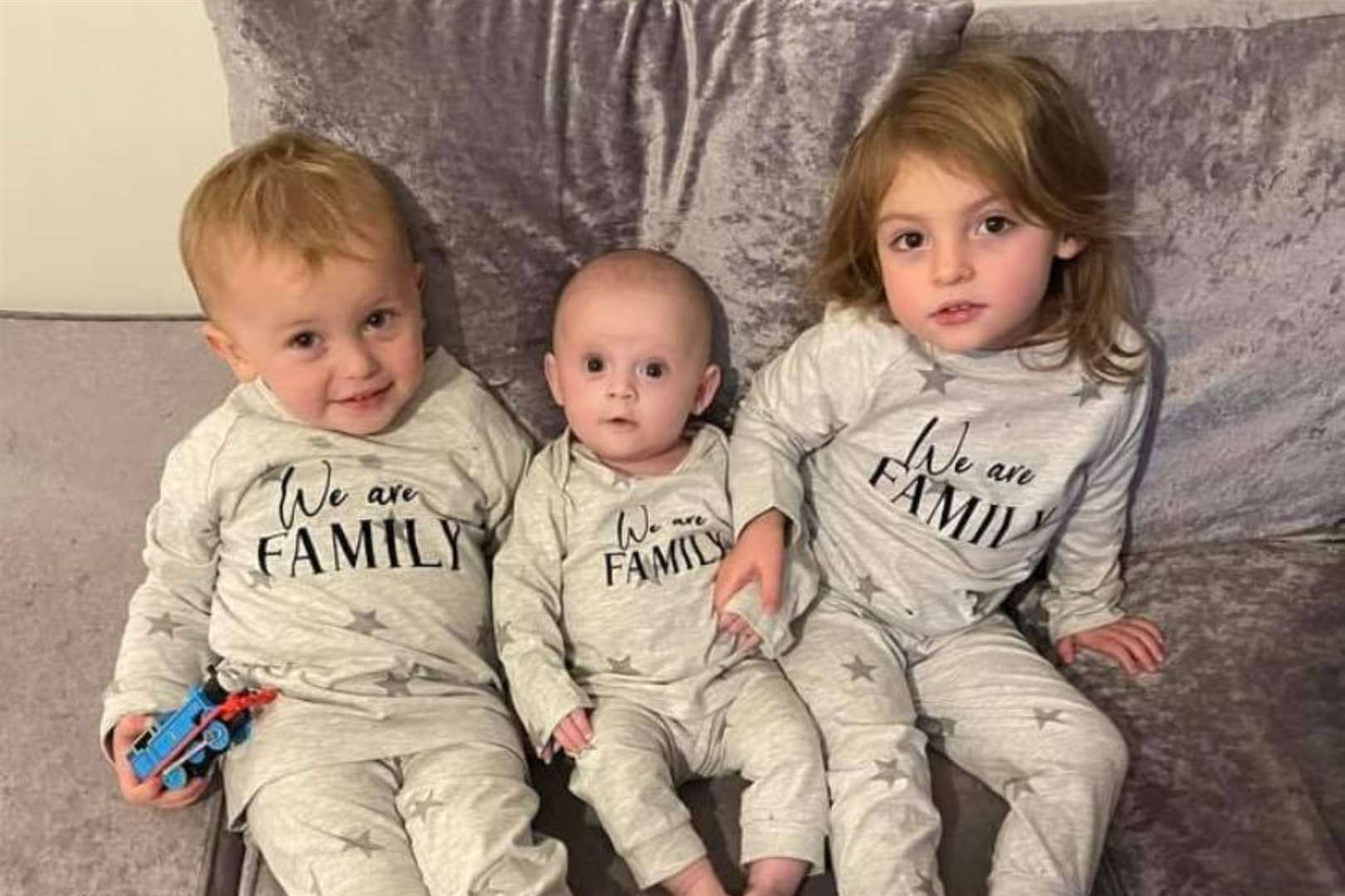 Mr Drewett's children, Charlie-Joe, Skylar-Rose and Lola