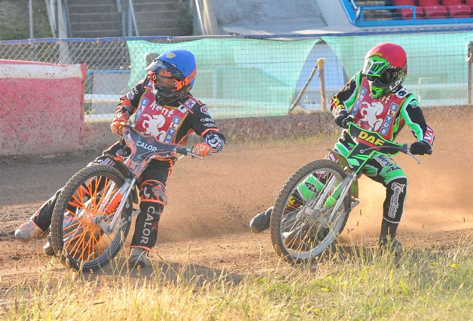 Alex Spooner (blue helmet) has called on Kent Kings to embrace their National League favourites tag Picture: Elizabeth Leslie