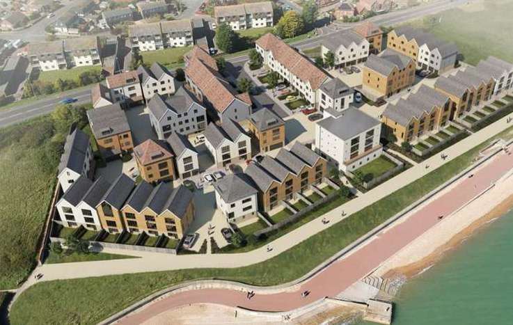 An artist’s impression shows how the estate will look once finished