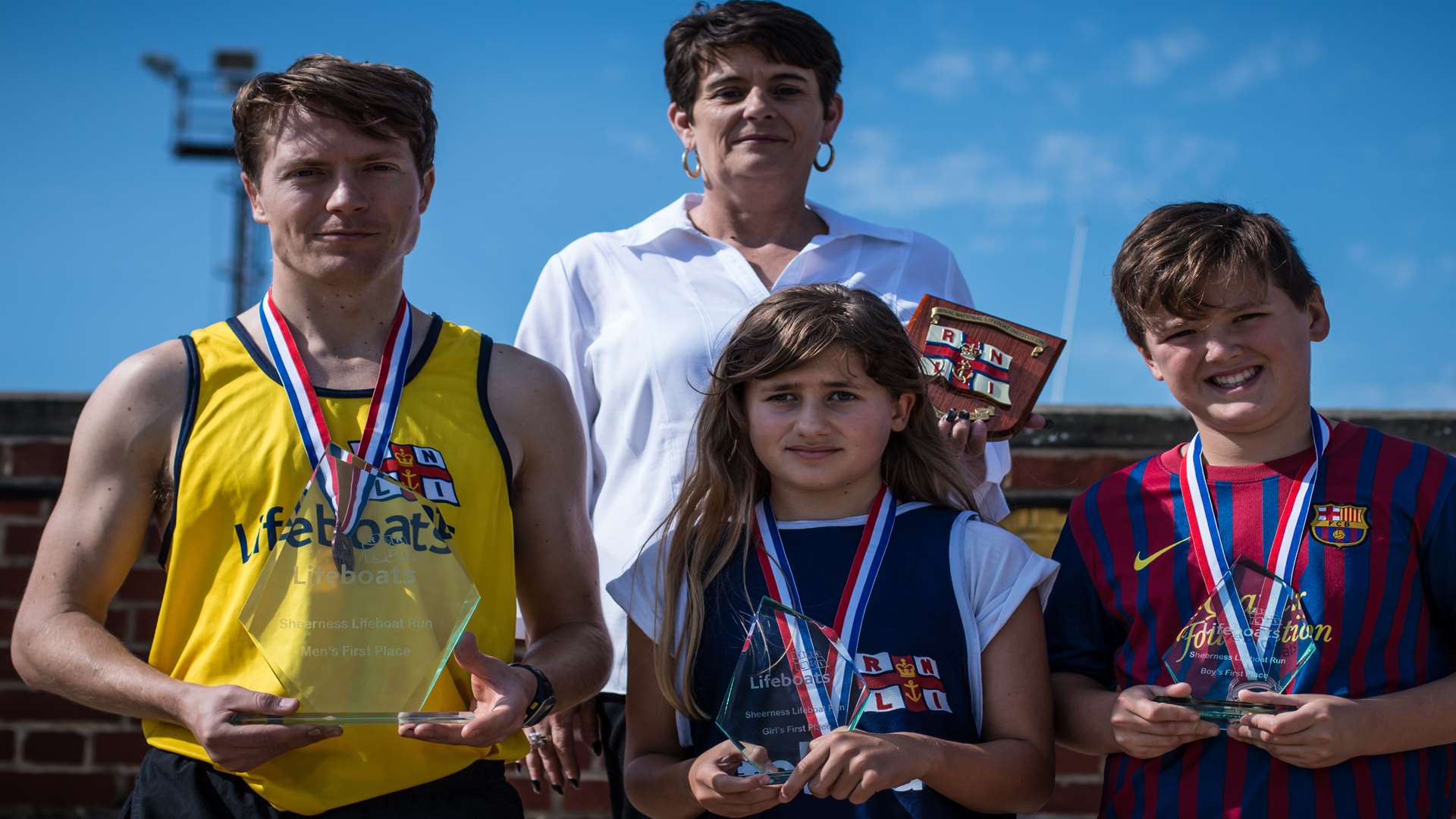 From left: James Allchin with Charlotte Tyrell, Connor Lavender and Audrey Read, landlady at The British Admiral pub which sponsored the event location.