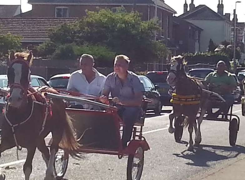 Participants in Minster Road, Minster