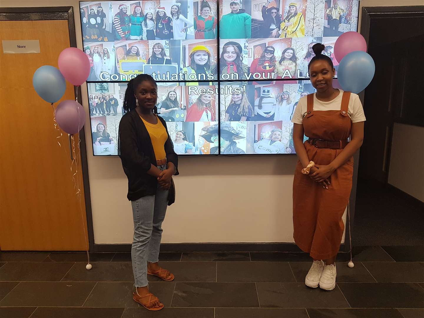 Invicta Grammar A-level results day. Senior prefects Donna Doherty, 17 and Petra Olutunfesa, 16 (40431144)