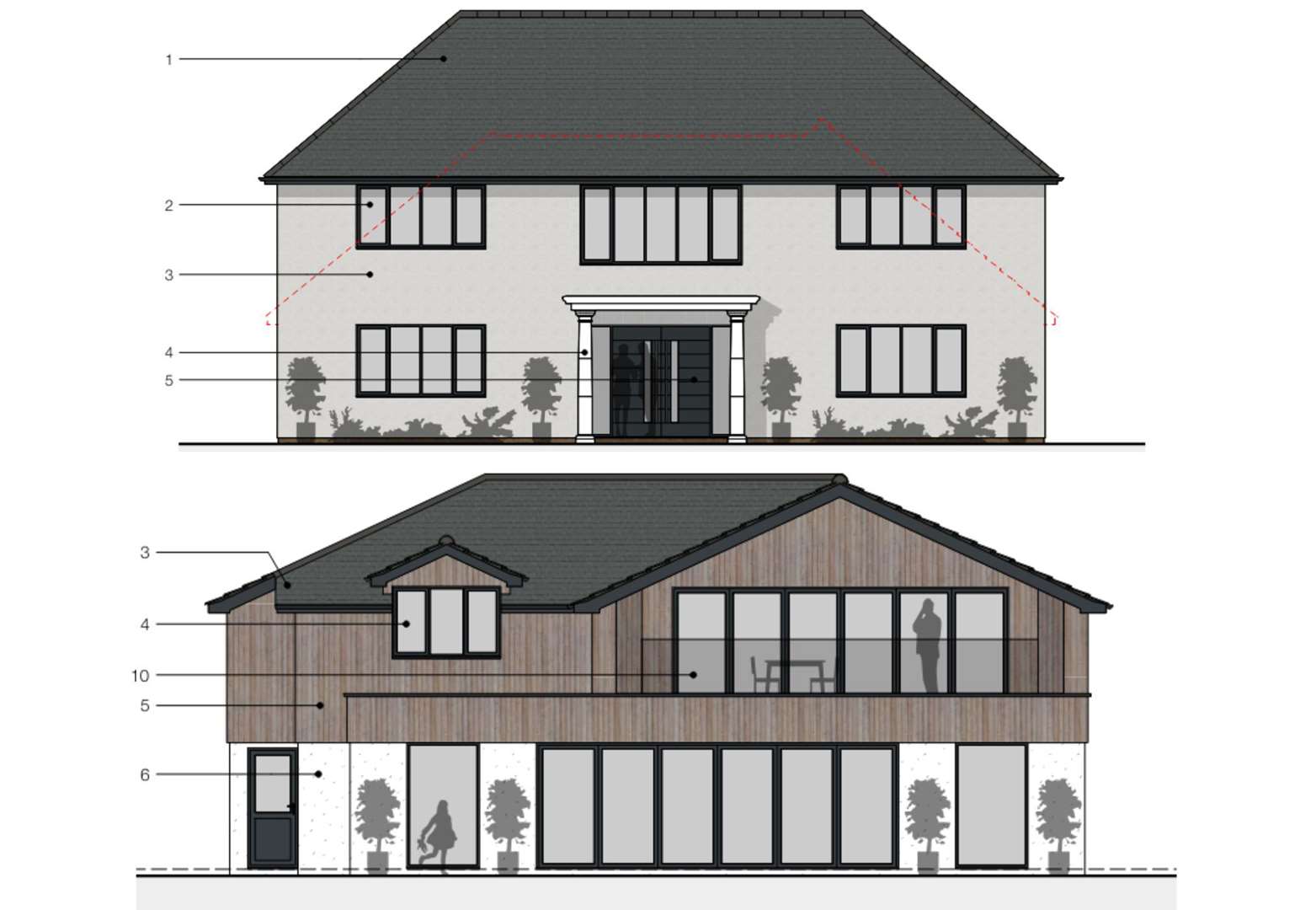 Ashley Walters submitted these proposals in 2022 to extend his home near Herne Bay, but they were rejected. Picture: SEAS