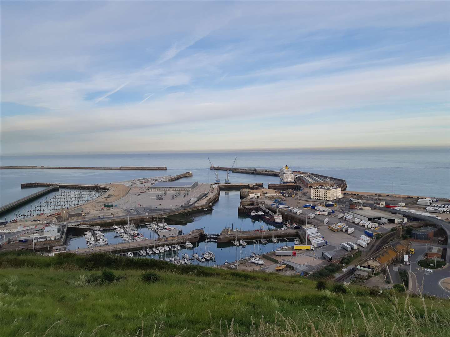 The continuing progress on the Dover Western Docks Revival, as photographed this summer. Picture: Sam Lennon