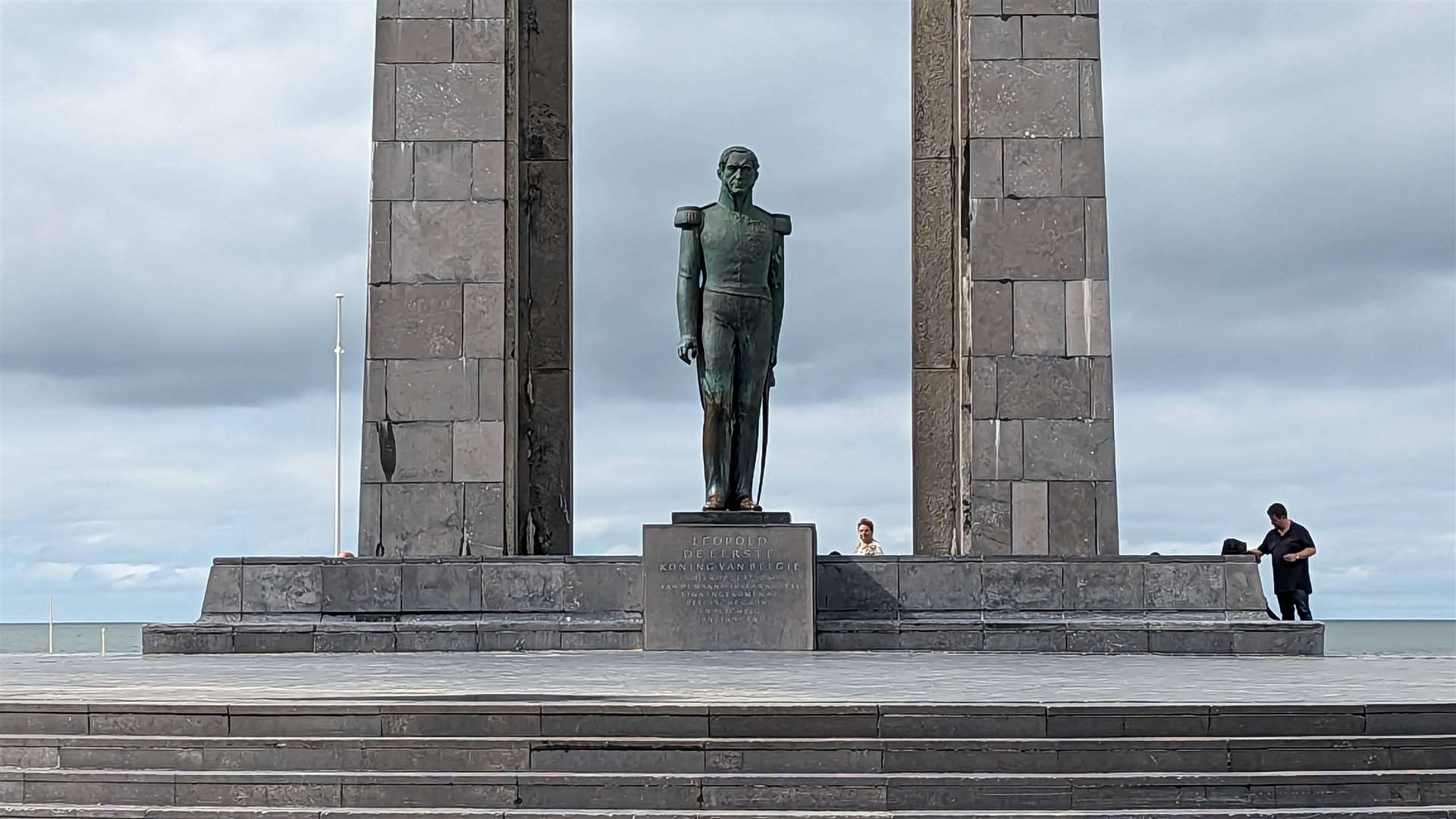 A statue of Leopold I, the first King of Belgium, in De Panne