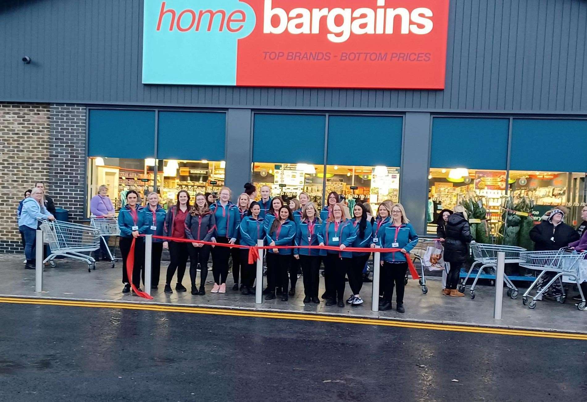 The Home Bargains shop has opened in the former Aldi in Millennium Way