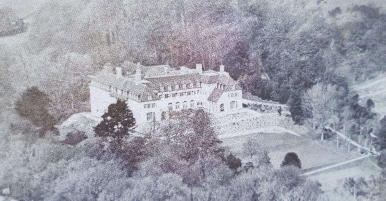 Enbrook House in Sandgate from the air in c.1960. Picture: The Sandgate Society Archive