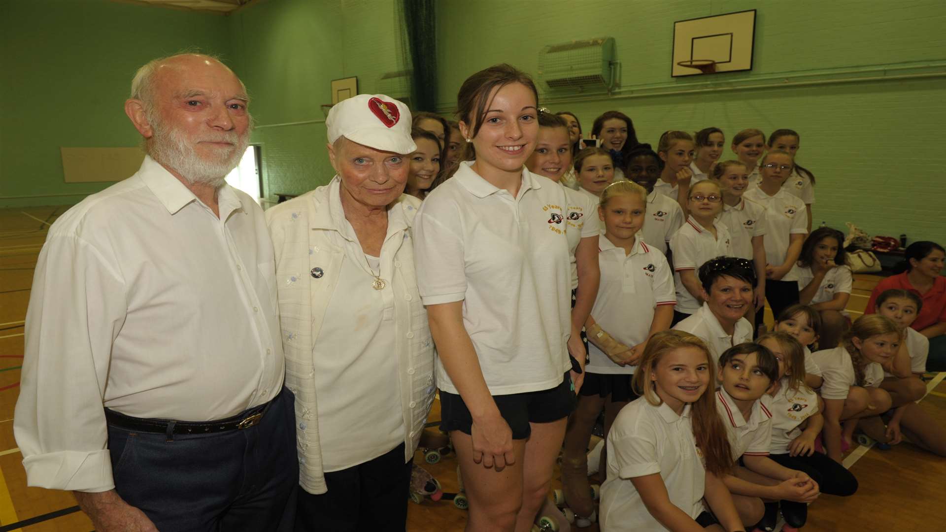 Ron and Jose Curtis at a skateathon to mark the 65th anniversary of Medway Roller Dance Club at Rainham School for Girls. Picture: Steve Crispe.