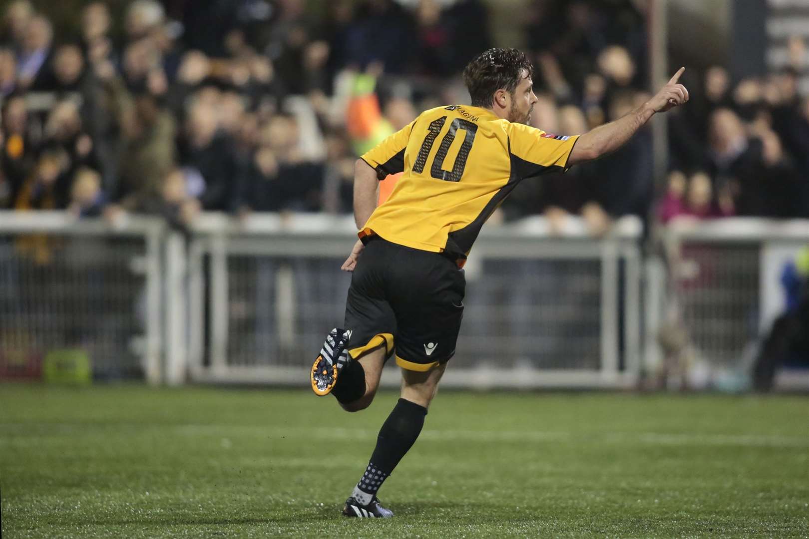 Frannie Collin celebrates the winning goal against Stevenage. Picture: Martin Apps