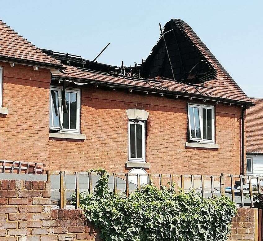 The first floor and roof was destroyed. Picture: Angela Scott