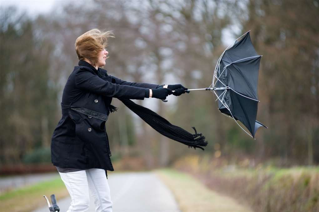 It may be a bit gusty in Kent today - but certainly not a hurricane