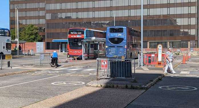 Police and paramedics were called to Folkestone bus station. Stock picture